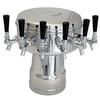 Glastender Countertop Mushroom Draft Dispensing Tower- (4) Faucets - MT-4-PB 