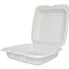 International Tableware, Inc 8in x 8in Microwaveable 1 Compartment White Plastic Container - TG-PM-88 