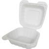 International Tableware, Inc 6in x 6in Microwaveable 1 Compartment White Plastic Container - TG-PM-66 