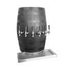 Glastender Wood Barrel Draft Dispensing Tower - 3 Faucets - WB-3-BR 