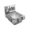 Glastender 12in x 15in Stainless Steel Underbar Hand Sink with Wall Mount - WH-12 