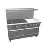 Southbend Ultimate 60in Gas 4 Large Burner Range with 24in Right Griddle - 4607AA-2TR 