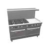 Southbend Ultimate 60in Gas 4 Large Burner Range with 24in Right Griddle - 4607AA-2GR 