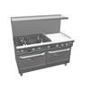 Southbend Ultimate 60in Gas 4 Large Burner Range with 24in Right Griddle - 4607DD-2GR 