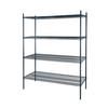 Atosa 4-Tier 24inx18in Epoxy Wire Shelving Unit with 74in Posts - MWSSE182474 