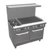 Southbend 48in Ultimate 4 Burner Range with 36in Left Charbroiler - 4484AC-3CL 