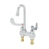 T&S Brass Deck Mount Mixing Faucet with Non-Aerated Sprayer - B-0892-VF05 