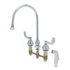 T&S Brass 8in Concealed Deck Mount Mixing Faucet with Rosespray Outlet - B-2347 