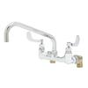 T&S Brass Big-Flo Wall Mount Mixing Faucet w/12in Swing Nozle - B-0290-04 