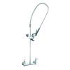 T&S Brass EasyInstall Wall Mount Pre-Rinse Unit with Cerama Cartridges - B-0133-CCB-CR 