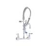 T&S Brass EasyInstall Wall Mount Mini Pre-Rinse Double Mixing Faucet - MPY-8WLN-08-CR 