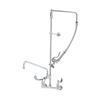 T&S Brass 8in Wall Mounted Mixing Faucet with Overhead Swivel Arm - B-2466 