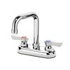 Krowne Metal 4.5in Double Bend Deck Mount Faucet With 4in Centers - 11-435L 