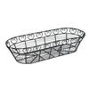 Winco 15in x 6-1/4in Long Oval Black Wire Bread/Fruit Basket - WBKG-15 