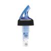 Bar Maid 1oz Blue Premium Liquor Pourer with Black Collar - BMP-3100B 