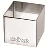 Winco 2"W x 2"D Square Stainless Steel Pastry Mold w/Mirror Finish - SPM-22S 