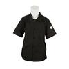 Mercer Culinary Millenia Black Unisex Short Sleeve Cook Shirt - XL - M60200BK1X 