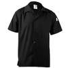 Mercer Culinary Millenia Black Unisex Short Sleeve Cook Shirt - L - M60200BKL 