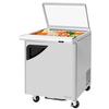 Turbo Air 28in Wide Mega Top Sandwich Salad Prep Cooler With Glass Lid - TST-28SD-12-N-GL 