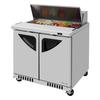 Turbo Air 36in Wide 8.8cuft 10 Pan Sandwich Salad Prep Table - TST-36SD-FB-N 