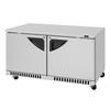 Turbo Air 60in Wide 14.8cuft Two Door Undercounter Refrigerator - TUR-60SD-FB-N 