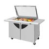 Turbo Air 48in 18 Pan Extended Mega Top Sandwich Salad Prep Table - TST-48SD-18-E-N-GL 