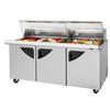 Turbo Air 72in 30 Pan Mega Top Sandwich Salad Prep Table With Clear Lid - TST-72SD-30-N-CL 