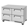 Turbo Air 72in 14.8cuft Four Drawer Undercounter Freezer - TUF-48SD-D4-FB-N 