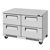 Turbo Air 48in 11.1cuft Four Drawer Undercounter Refrigerator - TUR-48SD-D4-FB-N 