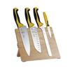 Mercer Culinary M21982YL Millennia® 5-Piece Knife Set with Acacia Magnetic Board 