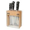 Mercer Culinary Renaissance® 6-Piece Knife Set with Tempered Glass Wooden Base - M23505 