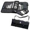 Mercer Culinary M30217M Black Heavy-Duty Hook-and-Loop 17-Knife Storage Roll 