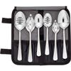 Mercer Culinary 7-Piece Plating Spoon Set with Heavy Duty Storage Roll - M35151 