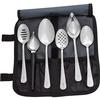 Mercer Culinary 7-Piece Plating Spoon II Set with Heavy Duty Storage Roll - M35155 