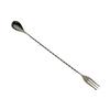 Mercer Culinary Barfly 12.4in Stainless Steel Twisted Bar Spoon with Fork End - M37015BK 