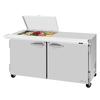 Turbo Air 60.25in Mega Top Sandwich Salad Prep Table Work Station - PST-60-2M-N-FCL 