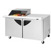 Turbo Air 60in 12 Pan Mega Top Sandwich Salad Prep Table Work Station - TST-60SD-12M-N-SL(-LW) 