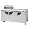 Turbo Air 72in 8 Pan Sandwich Salad Prep Table - TST-72SD-08S-N-CL 