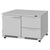 Turbo Air 48.25in Two Section Undercounter Refrigerator With Drawers - PUR-48-D2R(L)-FB-N 