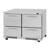 Turbo Air 48.25in Four Drawer Undercounter Refrigerator - PUR-48-D4-FB-N 