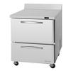 Turbo Air 27.5in 6.8cuft Two Drawer Worktop Freezer - PWF-28-D2-N 