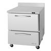 Turbo Air 27.5in 6.8cuft Two Drawer Worktop Refrigerator - PWR-28-D2-N 