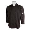 Mercer Culinary M60010BK3X Millennia Unisex Black Long Sleeve Chef Jacket - 3XL 