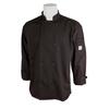 Mercer Culinary Millennia Unisex Black Long Sleeve Chef Jacket - 5XL - M60010BK5X 