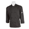 Mercer Culinary Millennia Unisex Black Long Sleeve Chef Jacket - 3XL - M60012BK3X 