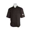 Mercer Culinary M60014BKXS Millenia Series Black Short Sleeve Chef Coat - Extra Small 