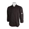 Mercer Culinary M60017BKS Millenia Air Series Black Long Sleeve Chef Coat - Small 