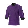 Mercer Culinary Millenia Air Series Purple 3/4 Sleeve Chef Coat - XL - M60018PUB1X 