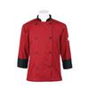 Mercer Culinary M60018RDBM Millenia Air Series Red 3/4 Sleeve Chef Coat - Medium 