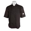 Mercer Culinary M60019BKS Millenia Air Series Black Short Sleeve Chef Coat - Small 